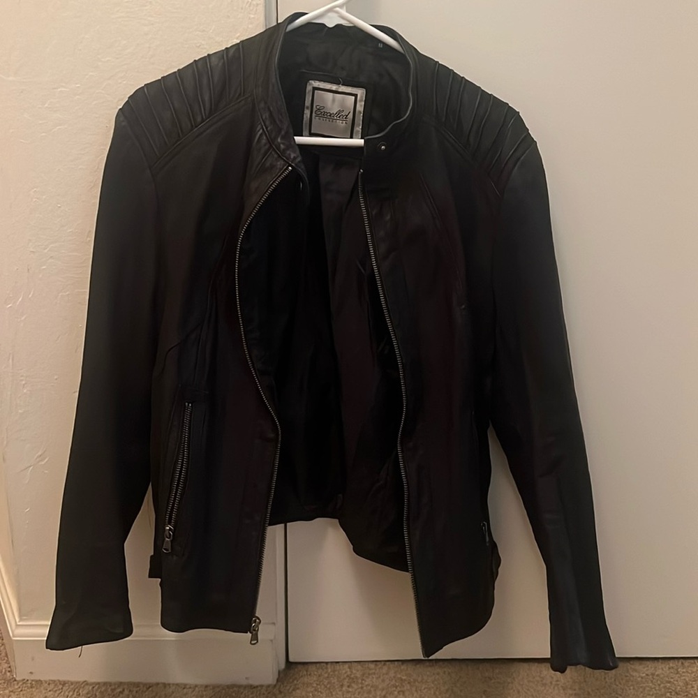Genuine Leather Moto Jacket Like New Condition